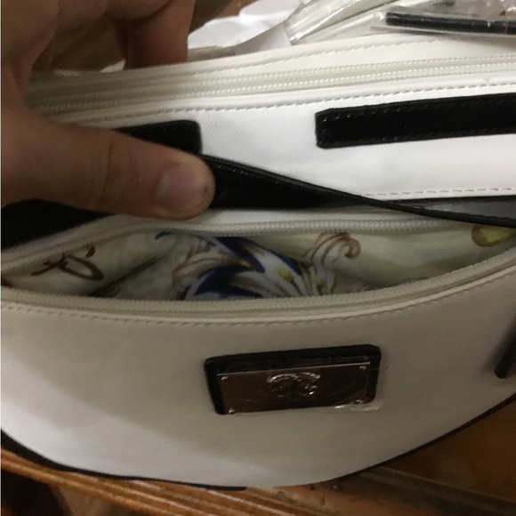 Original by Sharif 1827 White Leather Bag New with tags - Picture 7 of 11